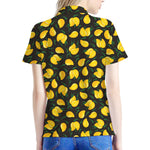 Yellow Mango Fruit Pattern Print Women's Polo Shirt