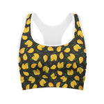 Yellow Mango Fruit Pattern Print Women's Sports Bra