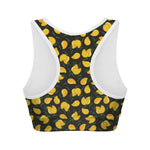 Yellow Mango Fruit Pattern Print Women's Sports Bra