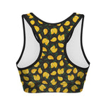 Yellow Mango Fruit Pattern Print Women's Sports Bra