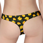 Yellow Mango Fruit Pattern Print Women's Thong