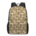 Yellow Monstera Leaves Pattern Print 17 Inch Backpack