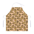 Yellow Monstera Leaves Pattern Print Adjustable Apron