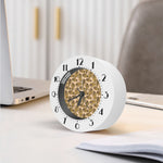 Yellow Monstera Leaves Pattern Print Alarm Clock