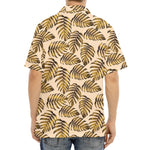 Yellow Monstera Leaves Pattern Print Aloha Shirt