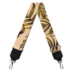 Yellow Monstera Leaves Pattern Print Bag Strap