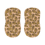 Yellow Monstera Leaves Pattern Print Bar Stool Covers