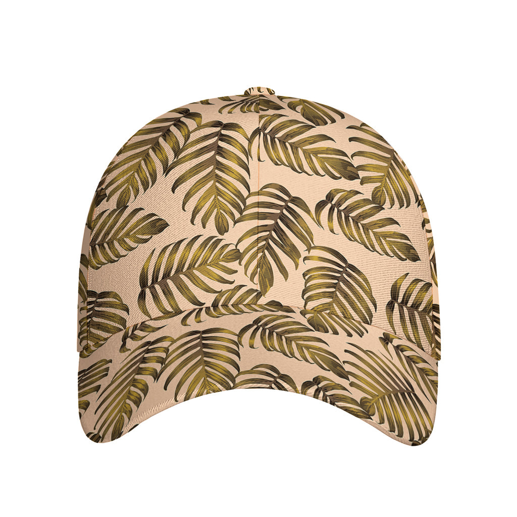Yellow Monstera Leaves Pattern Print Baseball Cap