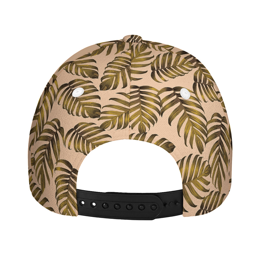 Yellow Monstera Leaves Pattern Print Baseball Cap