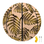 Yellow Monstera Leaves Pattern Print Basketball