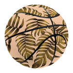 Yellow Monstera Leaves Pattern Print Basketball