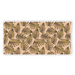 Yellow Monstera Leaves Pattern Print Beach Towel