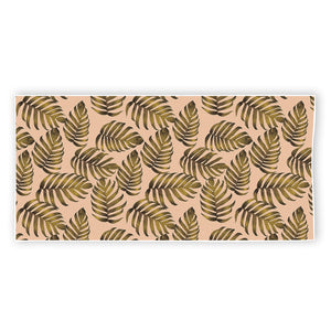 Yellow Monstera Leaves Pattern Print Beach Towel