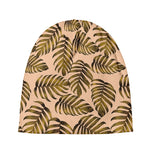 Yellow Monstera Leaves Pattern Print Beanie