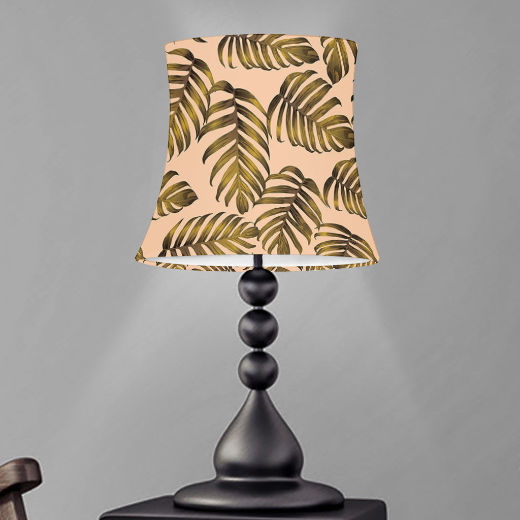 Yellow Monstera Leaves Pattern Print Bell Lamp Shade