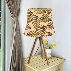 Yellow Monstera Leaves Pattern Print Bell Lamp Shade