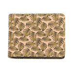 Yellow Monstera Leaves Pattern Print Bifold Wallet