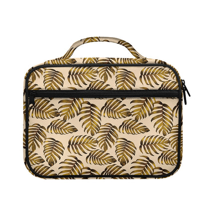 Yellow Monstera Leaves Pattern Print Briefcase Bible Bag