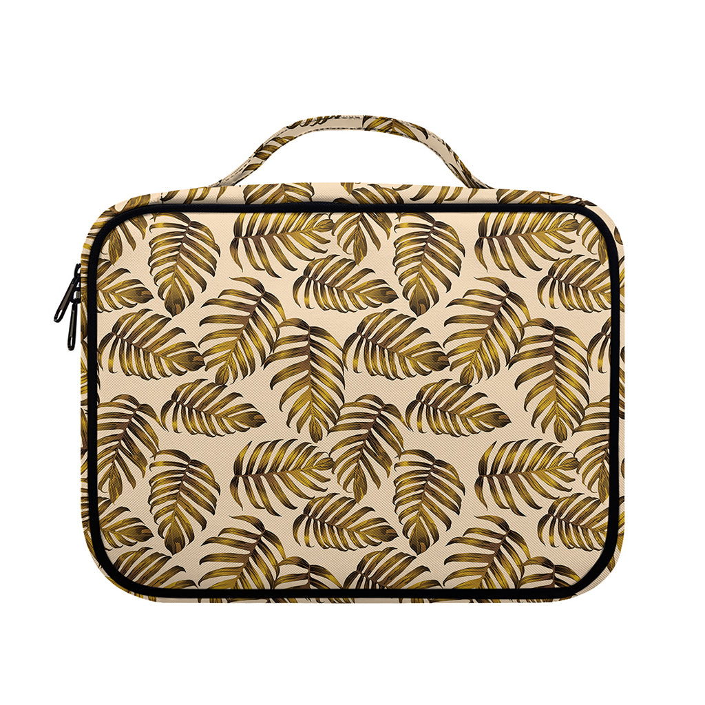 Yellow Monstera Leaves Pattern Print Briefcase Bible Bag