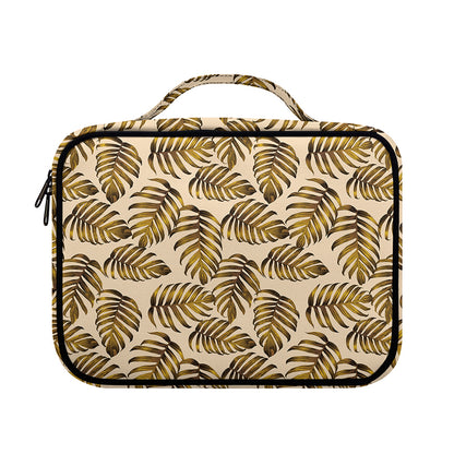 Yellow Monstera Leaves Pattern Print Briefcase Bible Bag