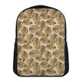 Yellow Monstera Leaves Pattern Print Casual Backpack