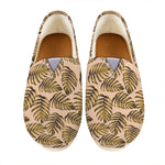 Yellow Monstera Leaves Pattern Print Casual Shoes