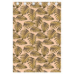 Yellow Monstera Leaves Pattern Print Curtain