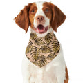 Yellow Monstera Leaves Pattern Print Dog Bandana