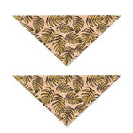Yellow Monstera Leaves Pattern Print Dog Bandana