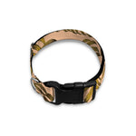Yellow Monstera Leaves Pattern Print Dog Collar