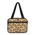 Yellow Monstera Leaves Pattern Print Double Strap Bible Bag