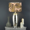 Yellow Monstera Leaves Pattern Print Drum Lamp Shade