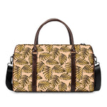 Yellow Monstera Leaves Pattern Print Duffle Bag