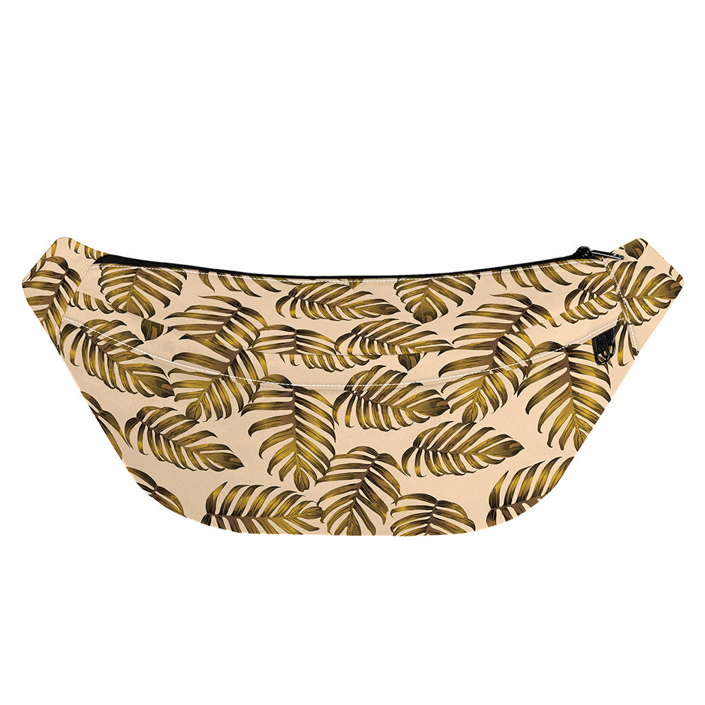 Yellow Monstera Leaves Pattern Print Fanny Pack