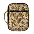 Yellow Monstera Leaves Pattern Print Front Pocket Bible Bag