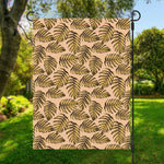 Yellow Monstera Leaves Pattern Print Garden Flag