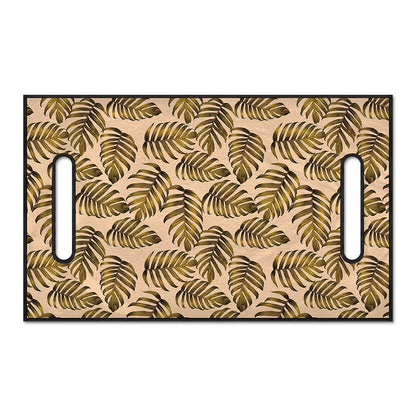 Yellow Monstera Leaves Pattern Print Golf Cart Seat Cover
