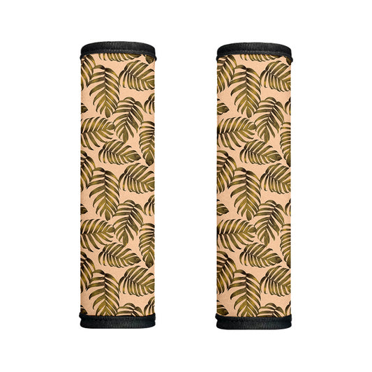 Yellow Monstera Leaves Pattern Print Handle Covers