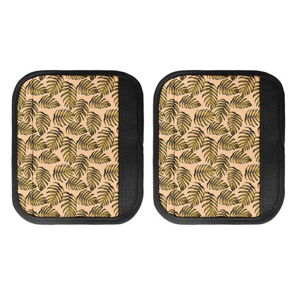 Yellow Monstera Leaves Pattern Print Handle Covers