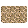 Yellow Monstera Leaves Pattern Print Indoor Door Mat