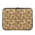 Yellow Monstera Leaves Pattern Print Laptop Sleeve