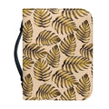 Yellow Monstera Leaves Pattern Print Leather Bible Cover