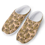 Yellow Monstera Leaves Pattern Print Mesh Casual Shoes