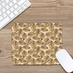 Yellow Monstera Leaves Pattern Print Mouse Pad