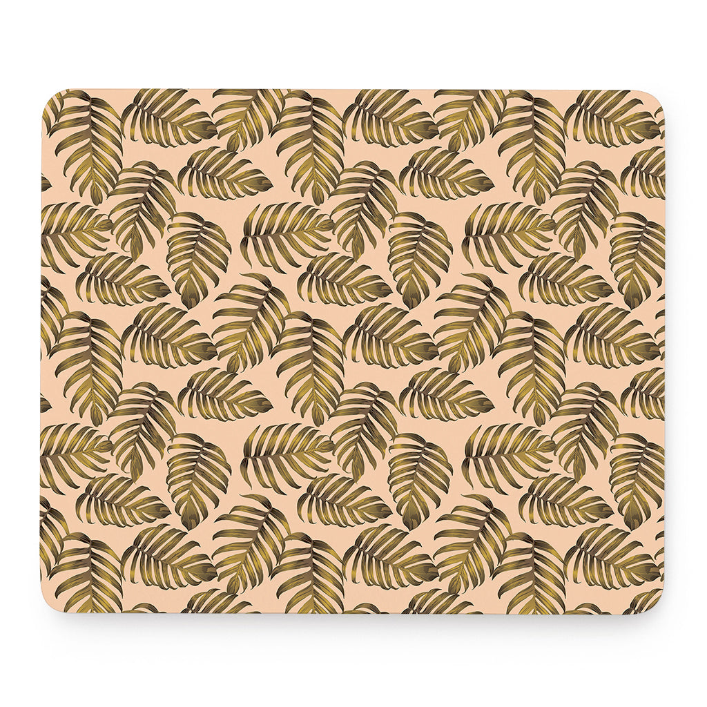 Yellow Monstera Leaves Pattern Print Mouse Pad