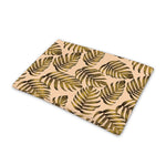 Yellow Monstera Leaves Pattern Print Pet Cooling Mat Cover