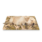 Yellow Monstera Leaves Pattern Print Pet Cooling Mat Cover