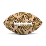 Yellow Monstera Leaves Pattern Print Rugby Ball