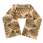 Yellow Monstera Leaves Pattern Print Scarf