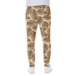 Yellow Monstera Leaves Pattern Print Scuba Joggers